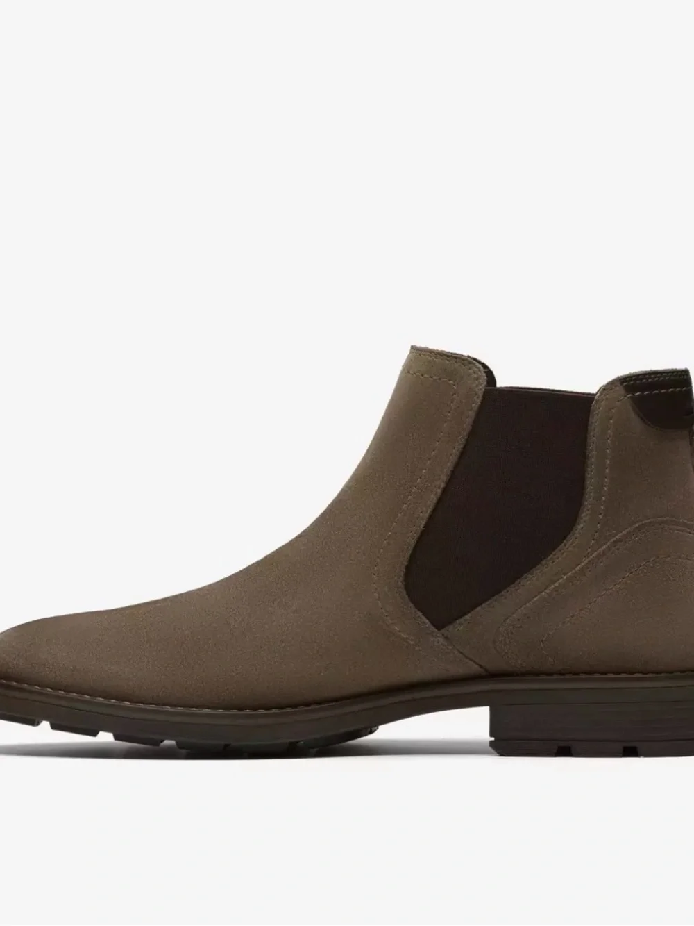 Clarks Men's Emmet Easy Chelsea Slip-On Boots in Stone Suede